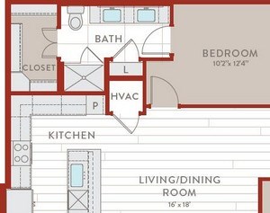Aura Bluffview Apartments C3 Floor Plan Aura Bluffview Apartments C3 Floor Plan